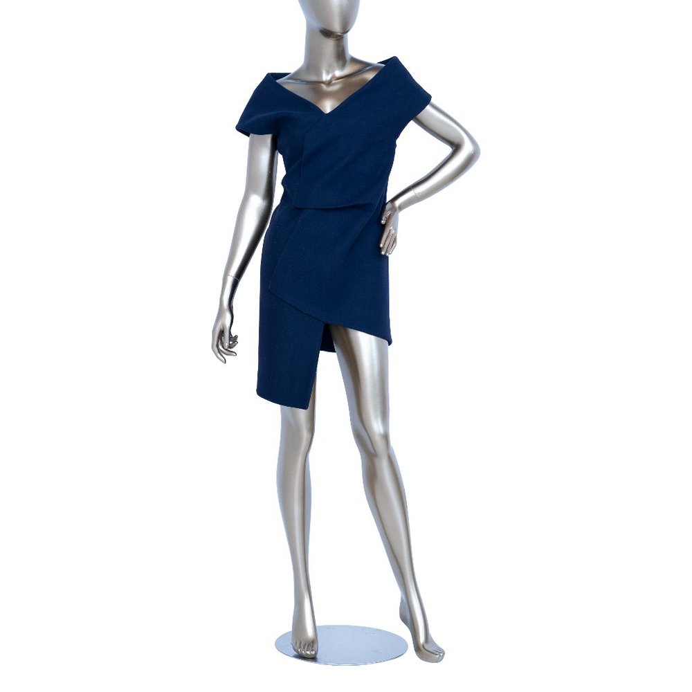 Jacquemus L'enfant Du Soeil Asymmetrical Mini Dress in Navy